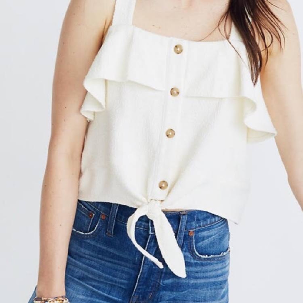 Madewell Texture and Thread Tie Tank